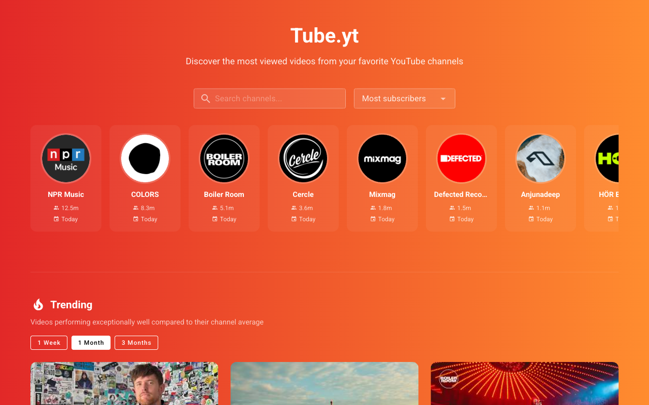 Screenshot of Tube.yt